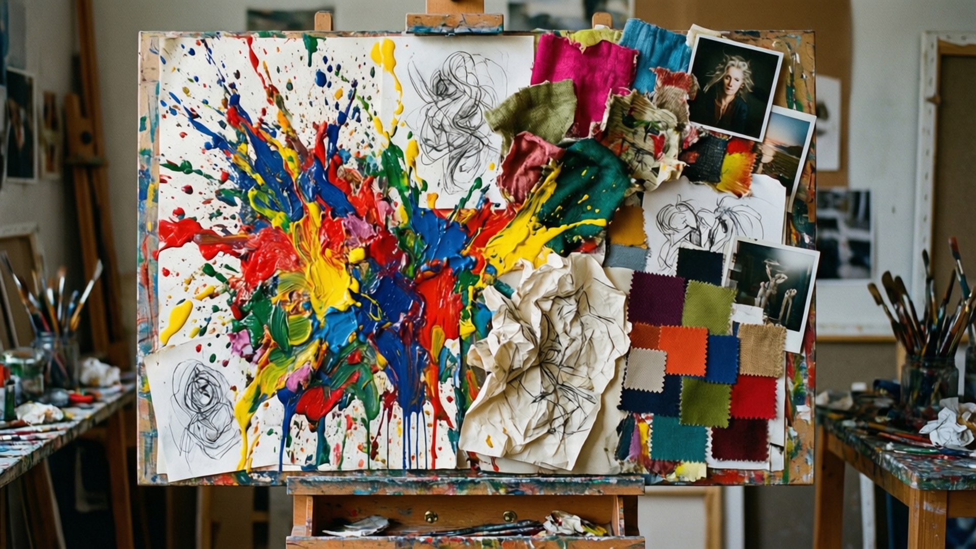Art Studio Chaos Moodboard by Wallpapers.art Studio
