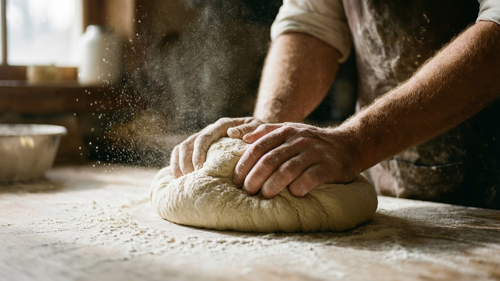 Artisan Bread Kneading by Wallpapers.art Studio