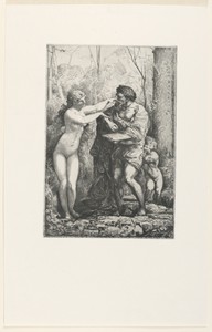 Artist and a nymph, from Twelve Etchings by Chifflart