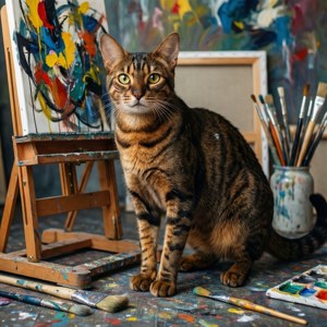 Artist Cat