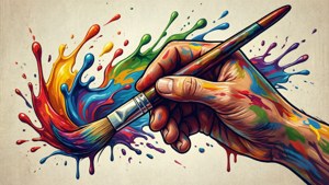 Artist Hand Paintbrush