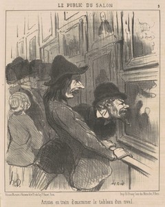 Artistes en train d'examiner ...