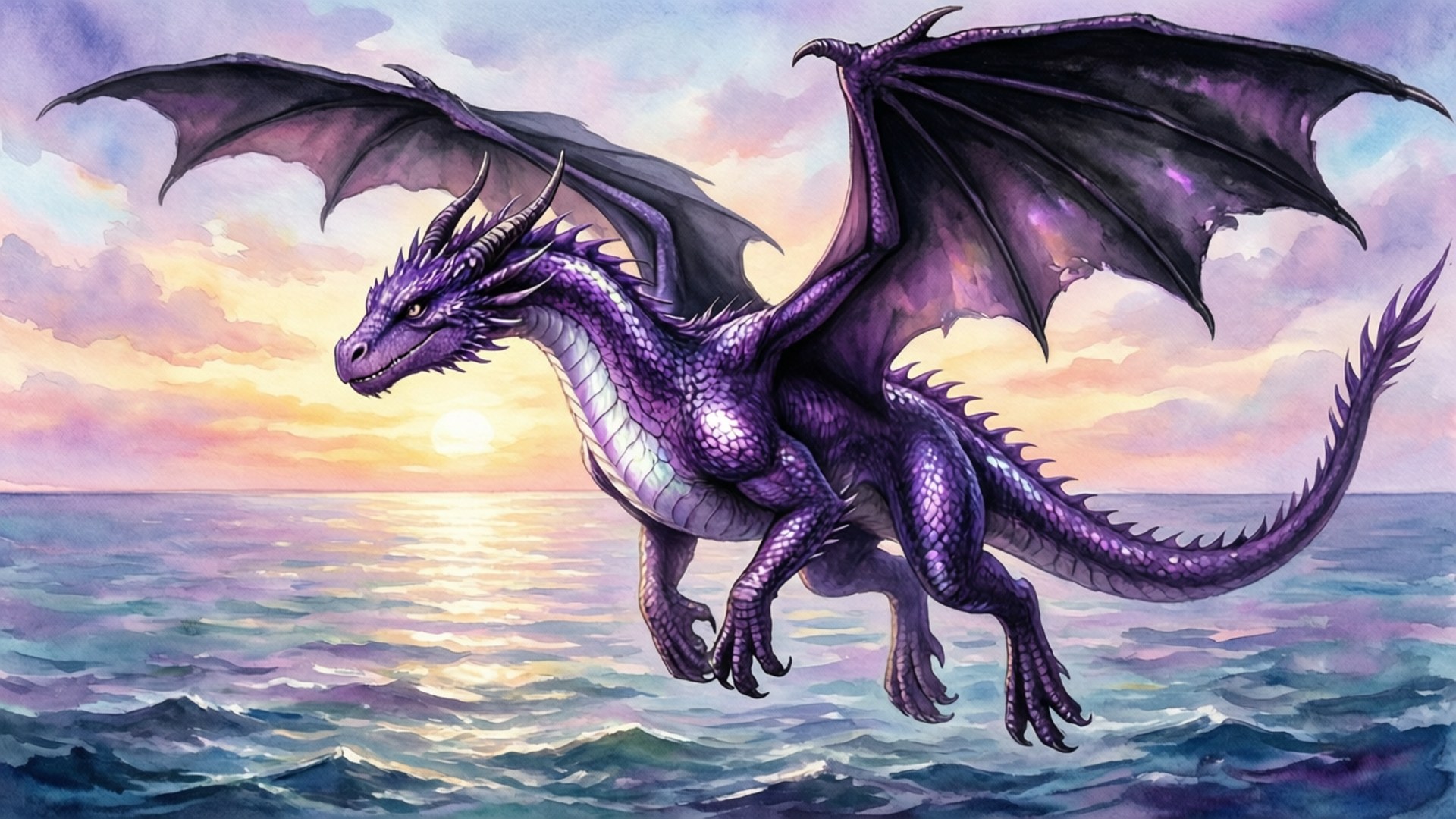 Asexual Dragon Flight by Wallpapers.art Studio