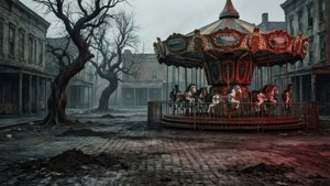 Ash Covered Town Square