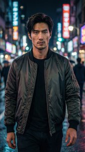 Asian Handsome Man Cyberpunk