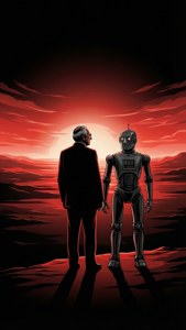 Asimov and Robotics Silhouette
