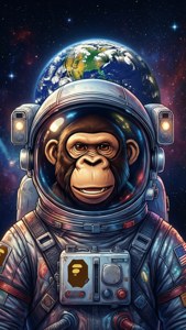 Astronaut Ape in Space