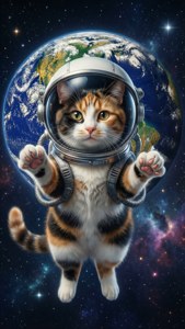 Astronaut Calico Cat