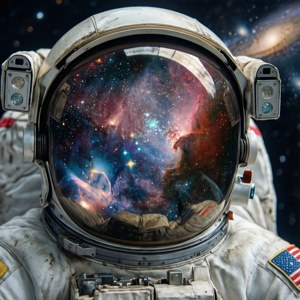 Astronaut Nebula Reflection