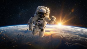 Astronaut Over Earth