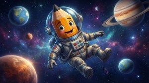 Astronaut Pencil Space