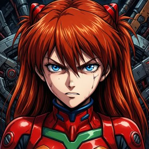 Asuka's Fierce Scowl