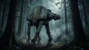 AT-ST in Misty Forest