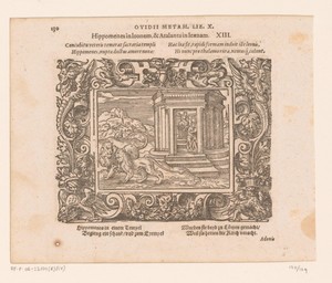 Atalanta en Hippomenes in leeuwen veranderd
