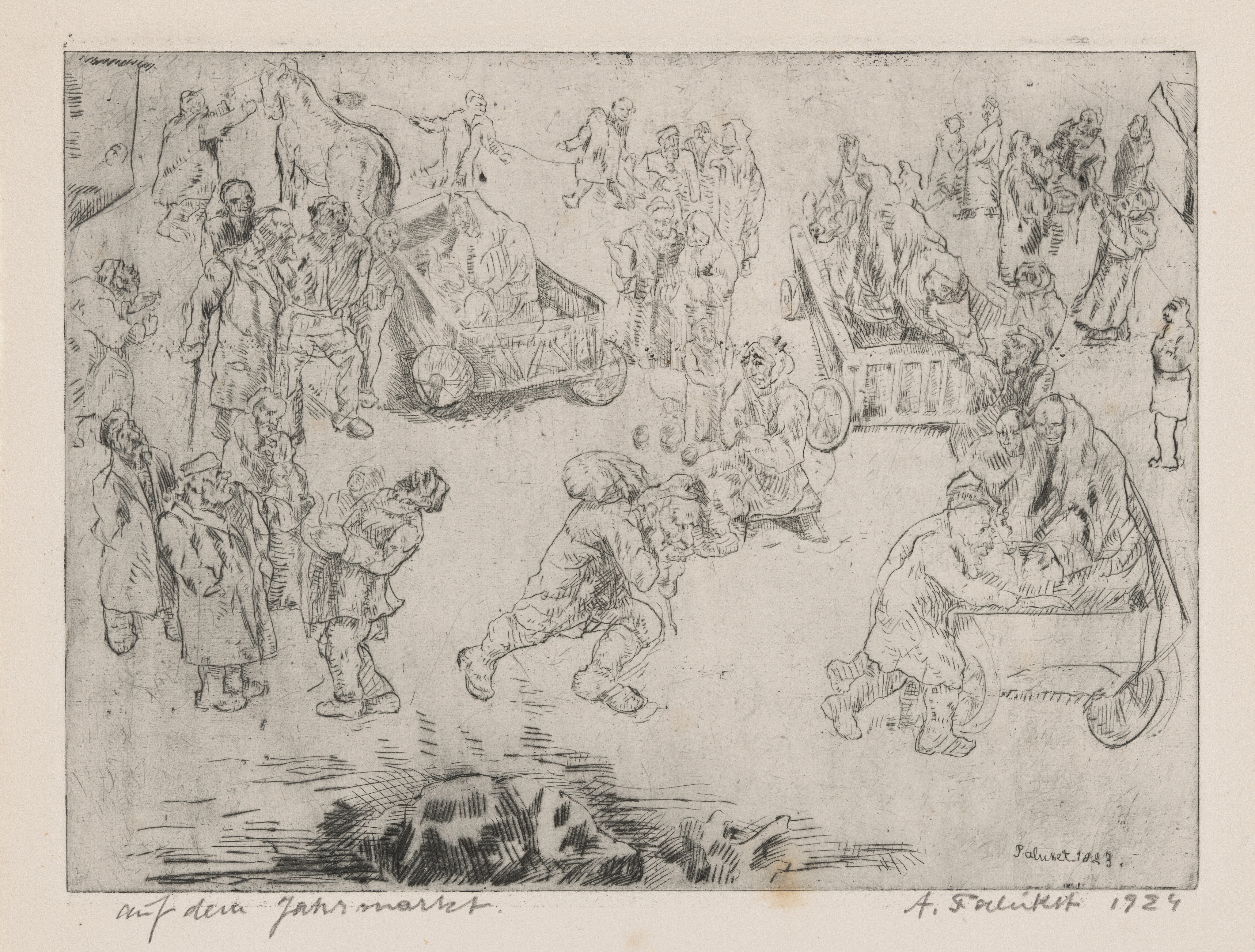 Auf dem Jahrmarkt by Abraham Palukst