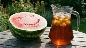 August Iced Tea and Watermelon