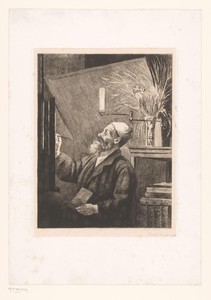 Auguste Danse aan de schildersezel