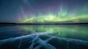 Aurora Glacier Reflection