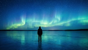 Aurora Over Lake