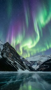 Aurora Over Mountains