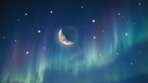 Aurora Over Slate Blue
