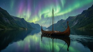 Aurora over the Fjord