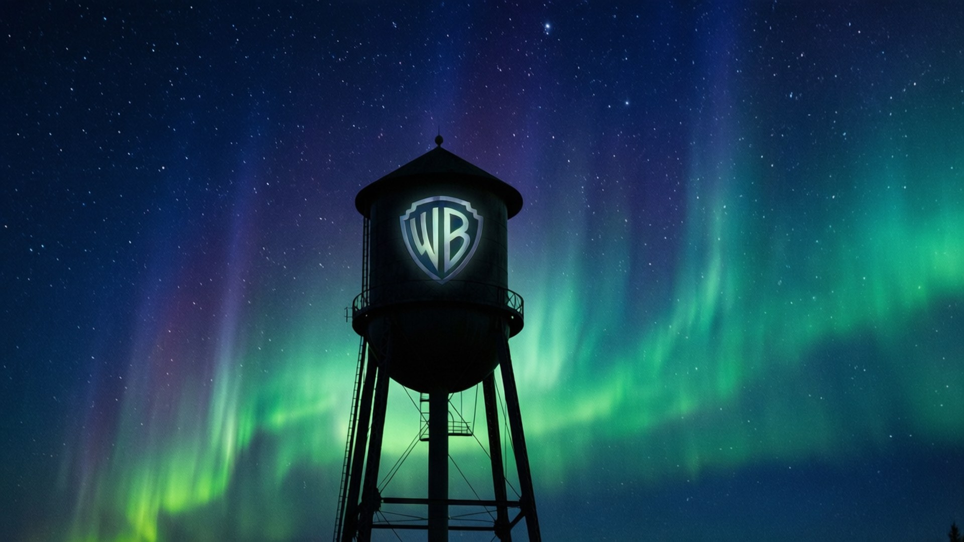 Aurora Over the Tower by Wallpapers.art Studio