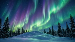 Aurora Snowy Hills