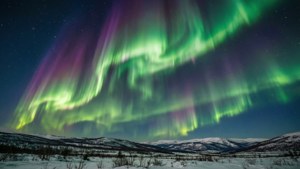 Aurora Snowy Landscape