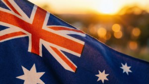 Australian Flag Golden Sunrise