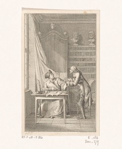 Auteur in de studeerkamer van een kunstcriticus