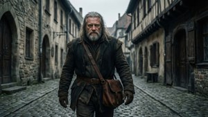 Author in Medieval Town
