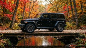 Autumn Bridge Jeep