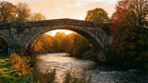 Autumn Bridge Sunset