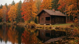 Autumn Cabin Serenity