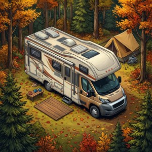 Autumn Camp Top View