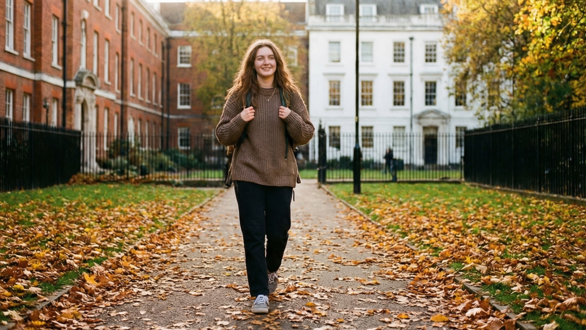 Autumn Campus Walk by Wallpapers.art Studio