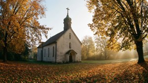 Autumn Church Steeple