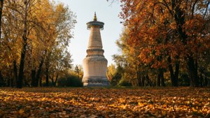 Autumn Colors at Burana Tower
