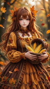 Autumn Cornucopia Anime Girl