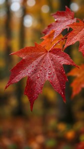 Autumn Dew Maple Leaf
