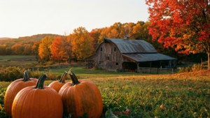 Autumn Farm Sunset