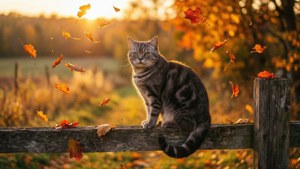 Autumn Fence Sitter