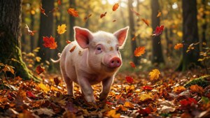 Autumn Forest Piglet