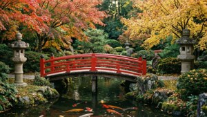 Autumn Garden Bridge