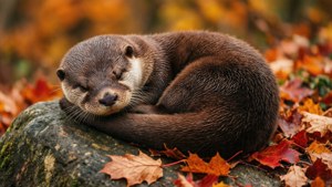 Autumn Otter Nap