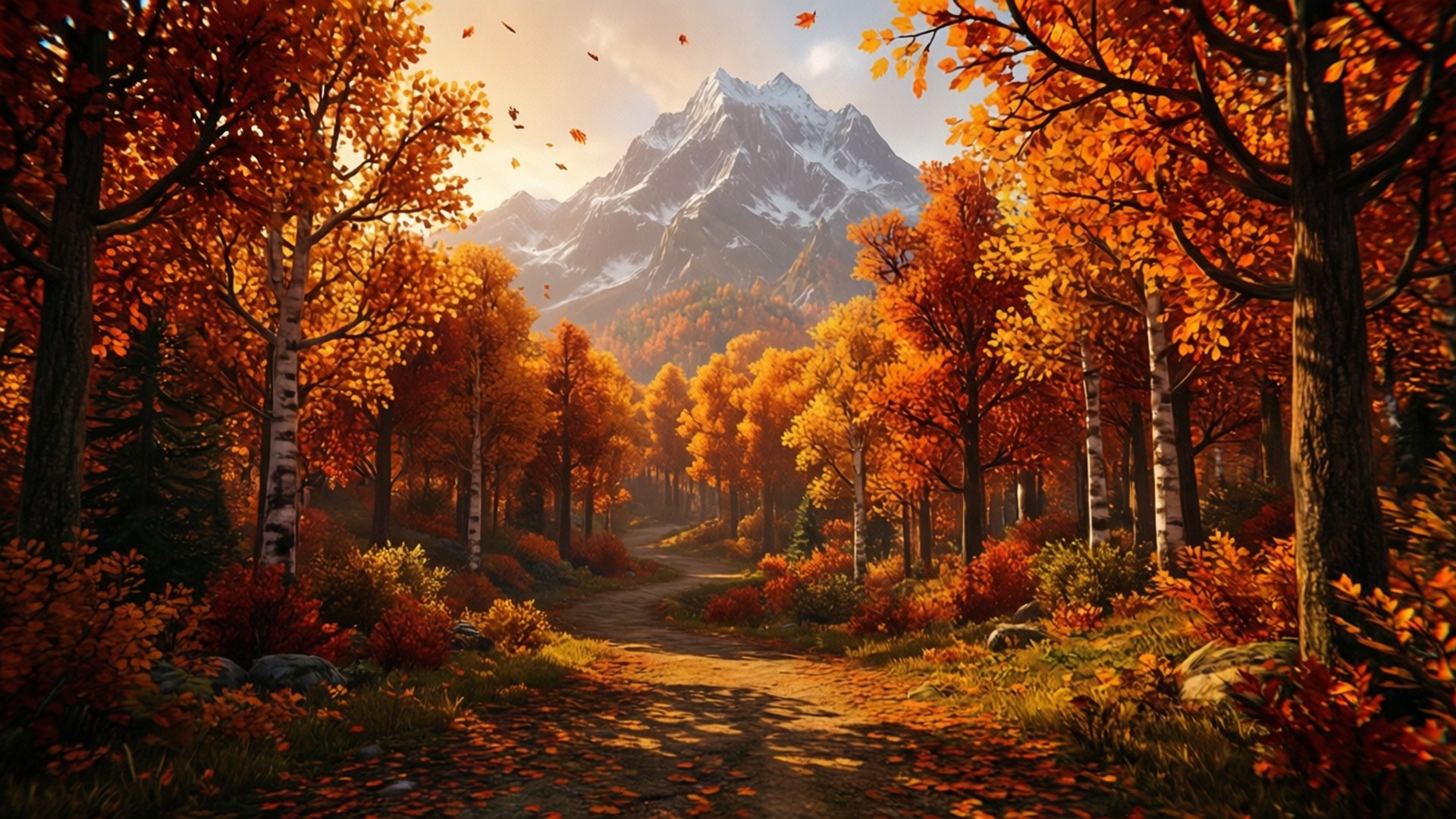 Autumn Overworld Path by Wallpapers.art Studio