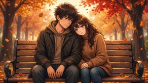 Autumn Park Bench