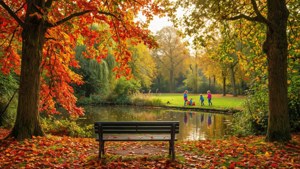 Autumn Park Scene