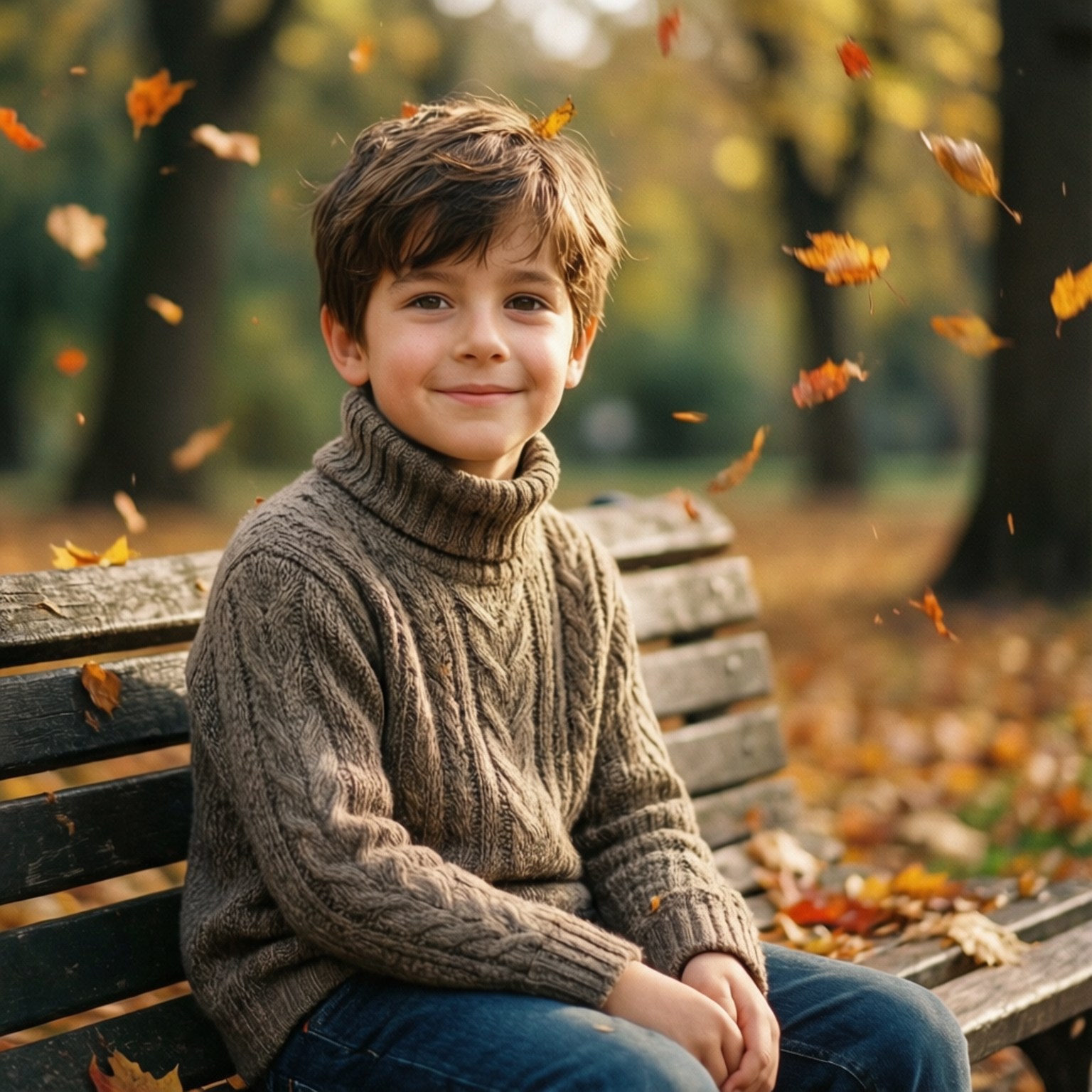 Autumn Park Smile by Wallpapers.art Studio